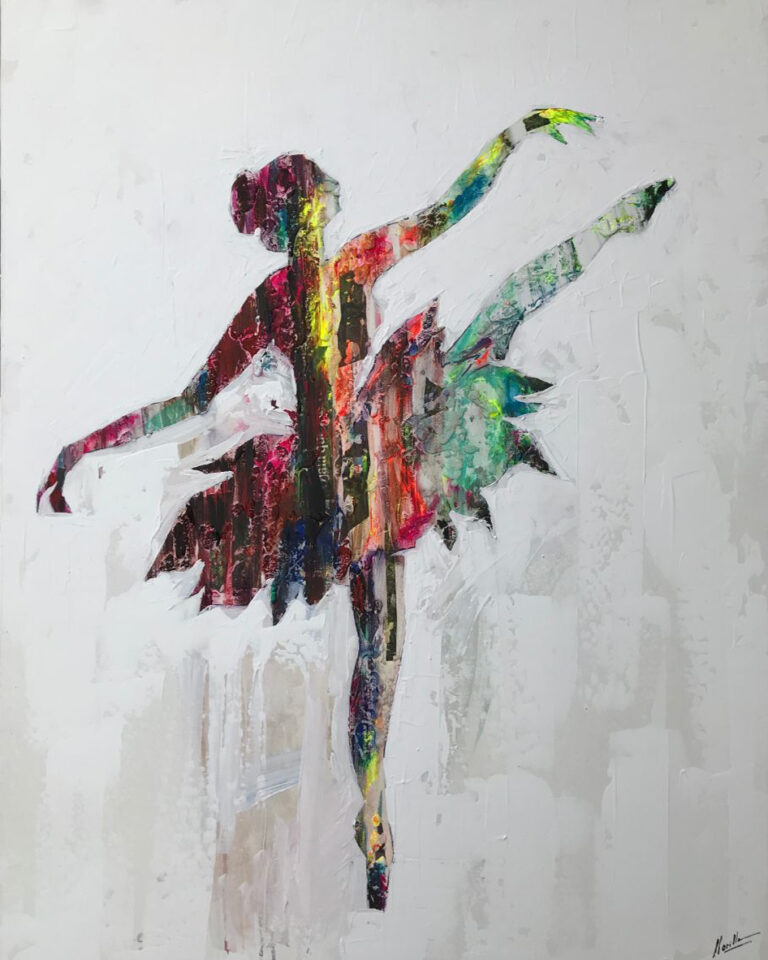 Farbenfrohes expressionistisches Ballettgemälde