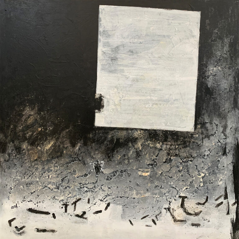 Minimalistisches monochromes abstraktes Werk