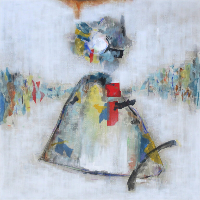 Abstrakt-expressionistisches Werk in leuchtenden Farben