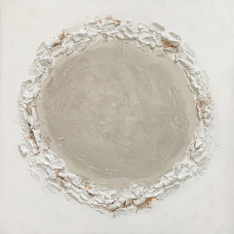 Strukturierte abstrakte Kunst mit Kreisen