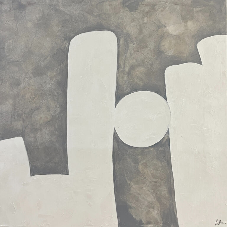 Monochromes minimalistisch-abstraktes Gemälde