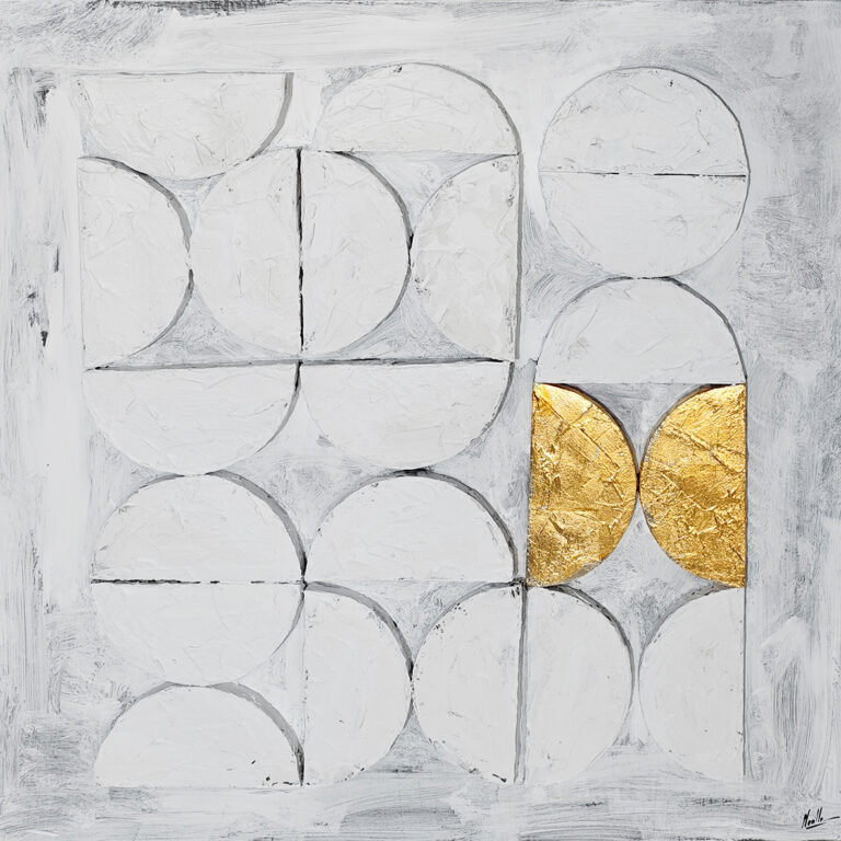 Abstrakte Kunst mit goldenen Akzenten