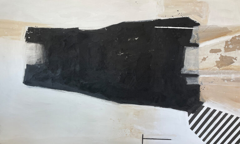 Abstrakte Kunst in Schwarz und Beige