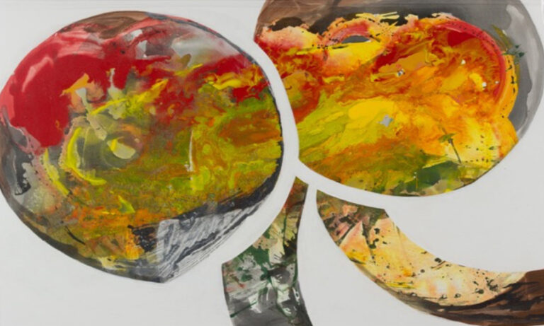 Farbenfrohes abstrakt-expressionistisches Gemälde