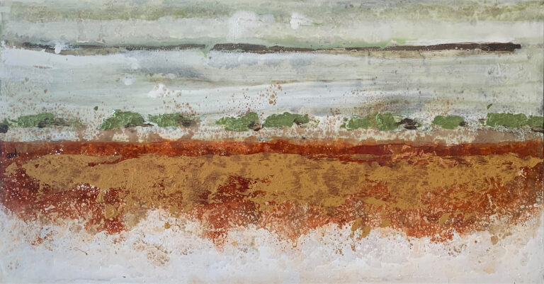 Abstrakte Landschaft mit Erdtönen