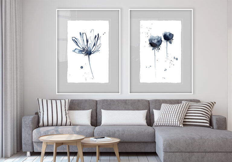 Abstrakte botanische Aquarellillustration