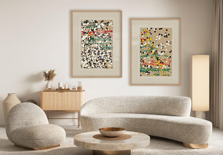Moderne Kunst mit kühnen Mustern