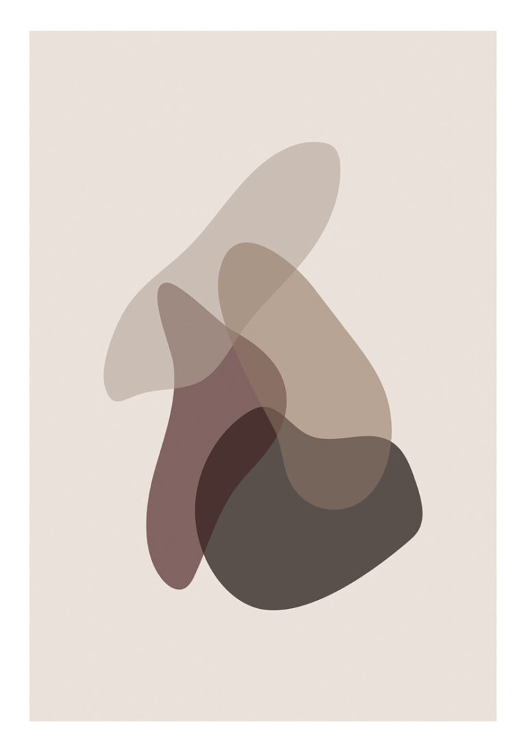 Minimalistische abstrakte Kunst in neutralen Tönen