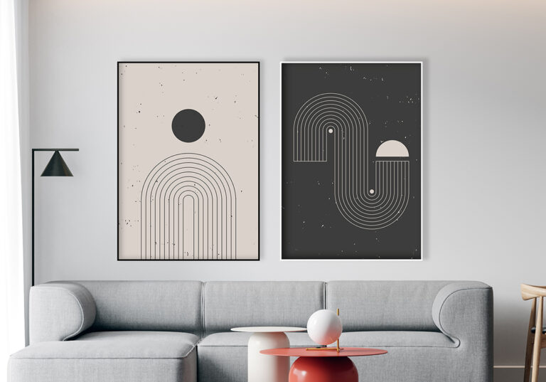 Minimalistische abstrakte Line-Art