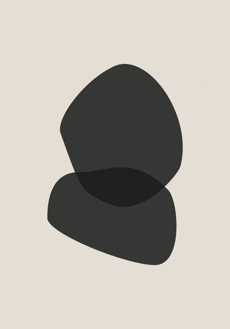 Minimalistische abstrakte Kunst mit geometrischen Formen