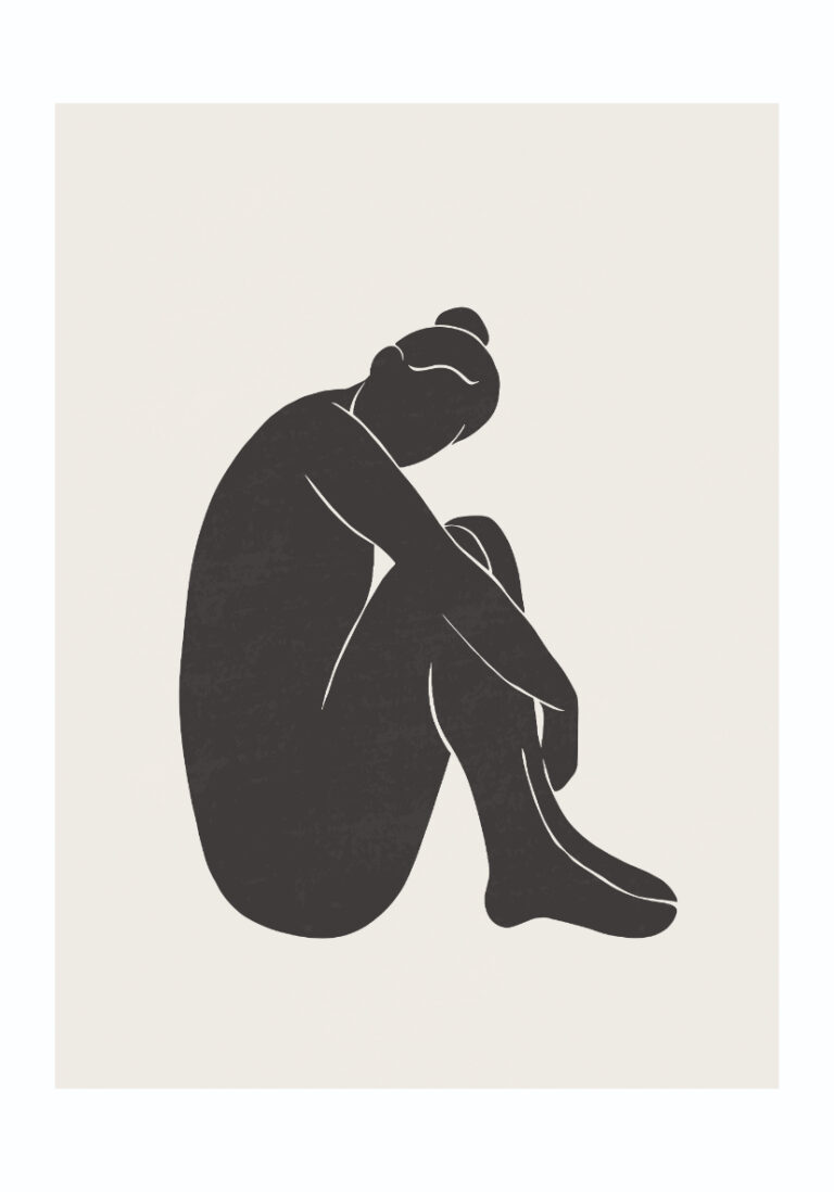 Abstrakte Illustration einer minimalistischen Silhouette