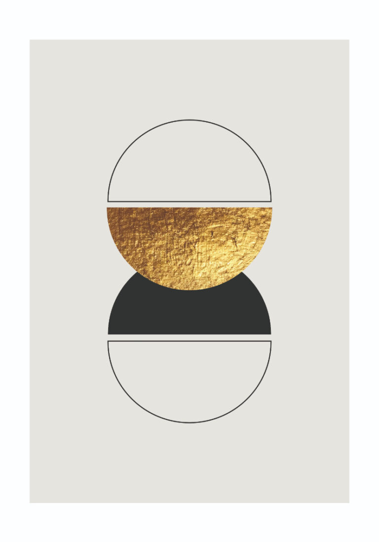Minimalistische Kunst mit Gold