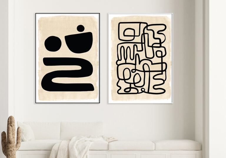 Abstrakte minimalistische Grafikkomposition
