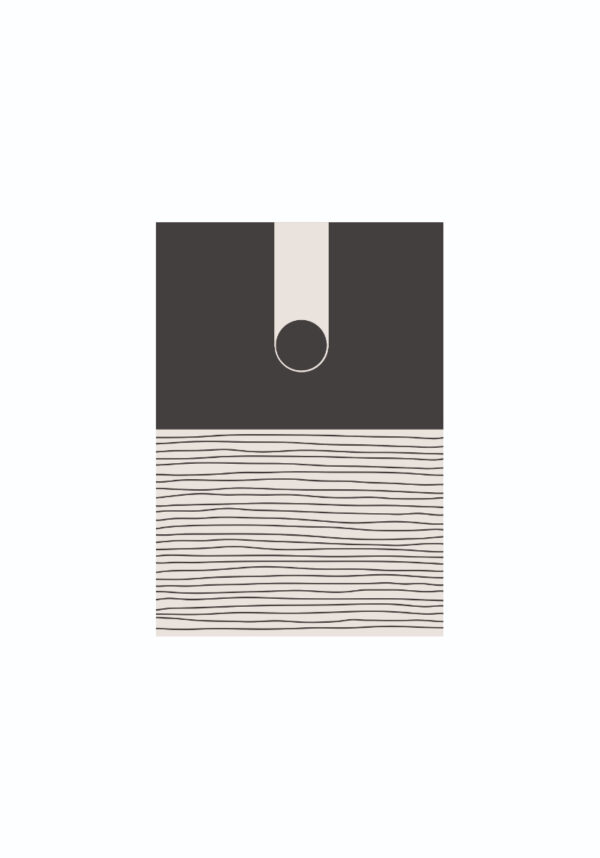 Minimalistische abstrakte Kunst mit geometrischen Formen