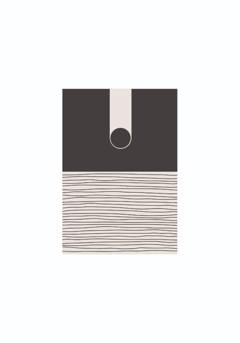 Minimalistische abstrakte Kunst mit geometrischen Formen