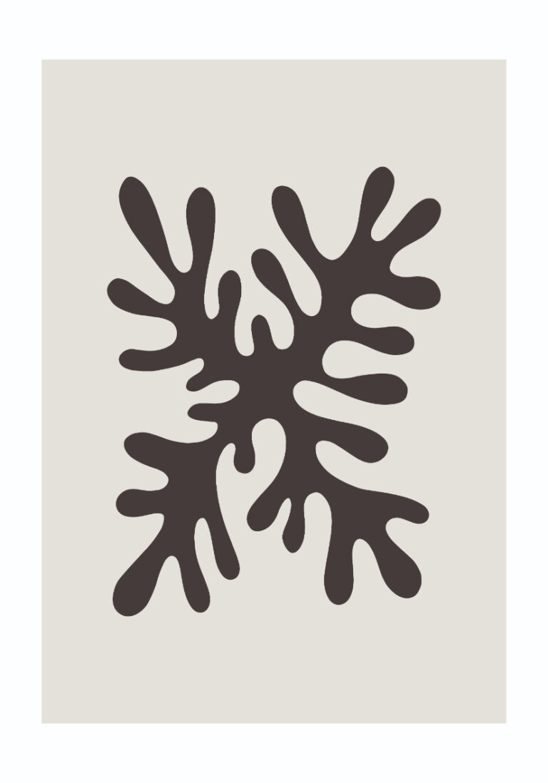 Minimalistisches Werk, inspiriert von Korallen