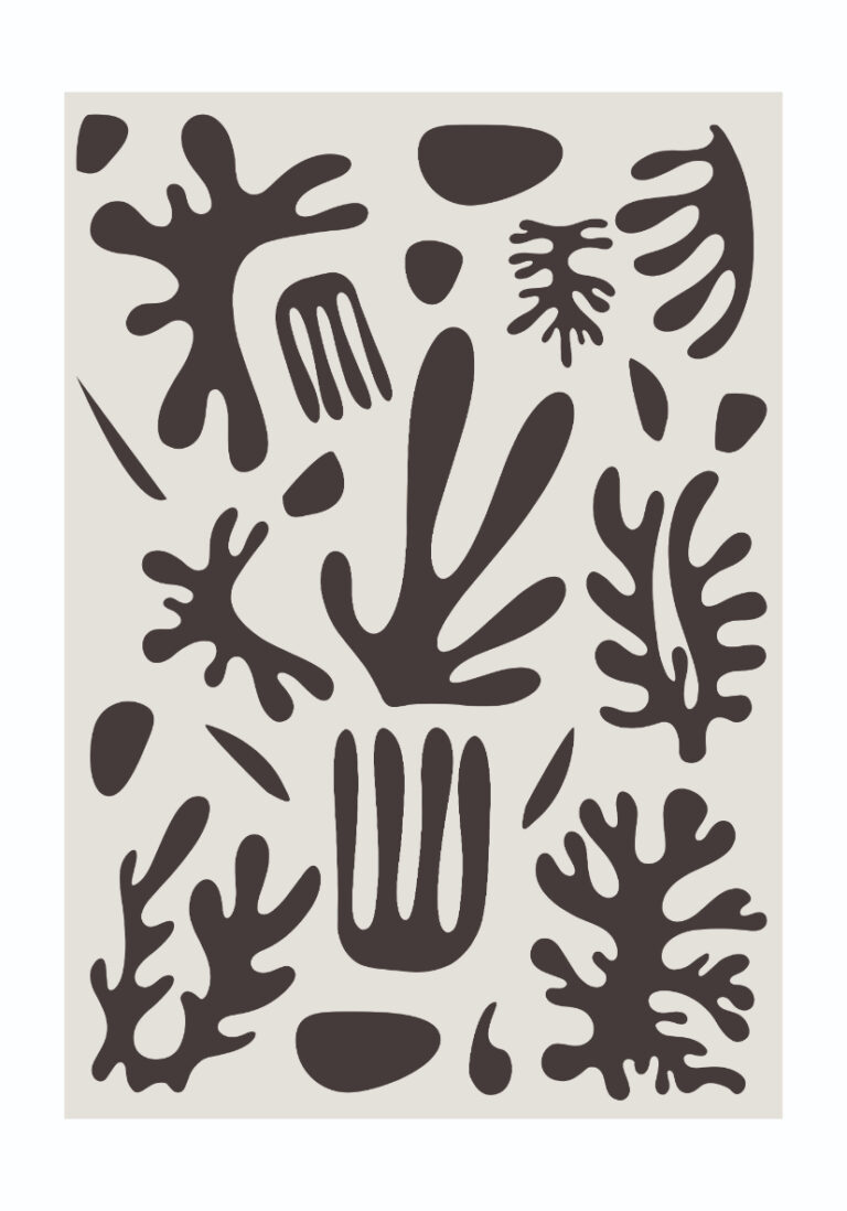 Illustration abstrakter Naturformen