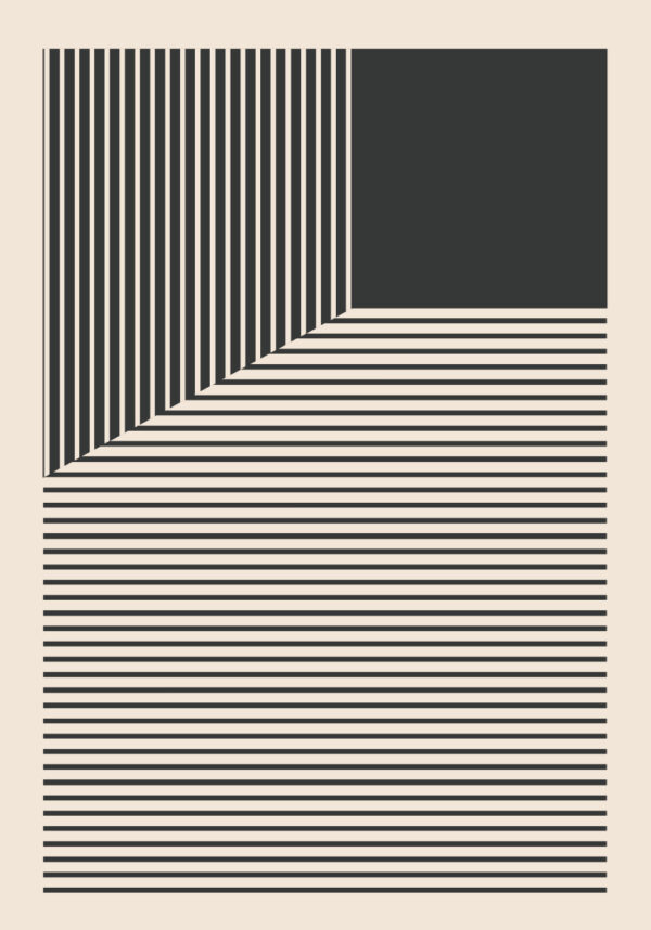 Minimalistische Grafik mit Streifenmuster
