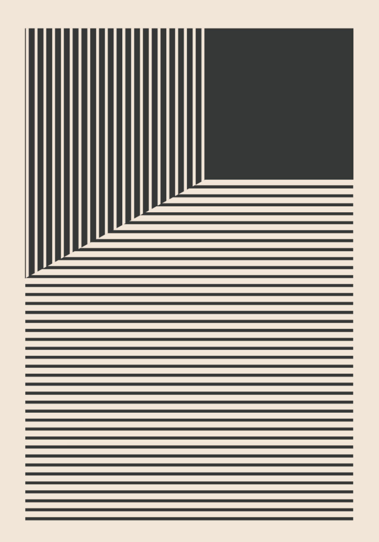 Minimalistische Grafik mit Streifenmuster