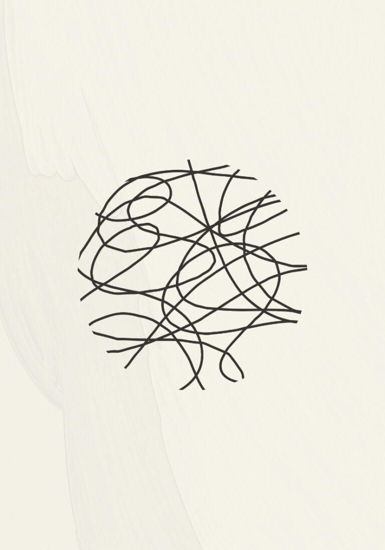 Linienzeichnung in Schwarz