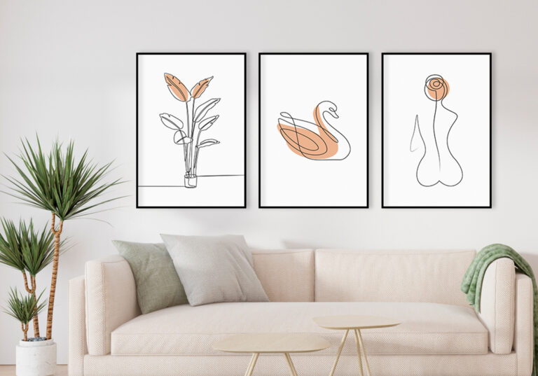 Minimalistisches botanisches Liniendesign