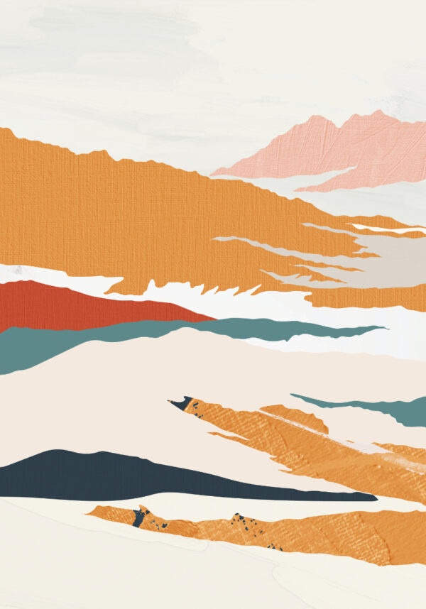 Abstrakte Landschaft in warmen Farben