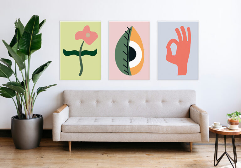 Minimalistisches Werk in sanften Tönen