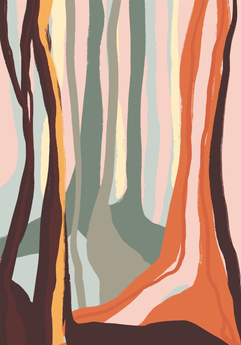 Von der Natur inspirierte Wanddekoration