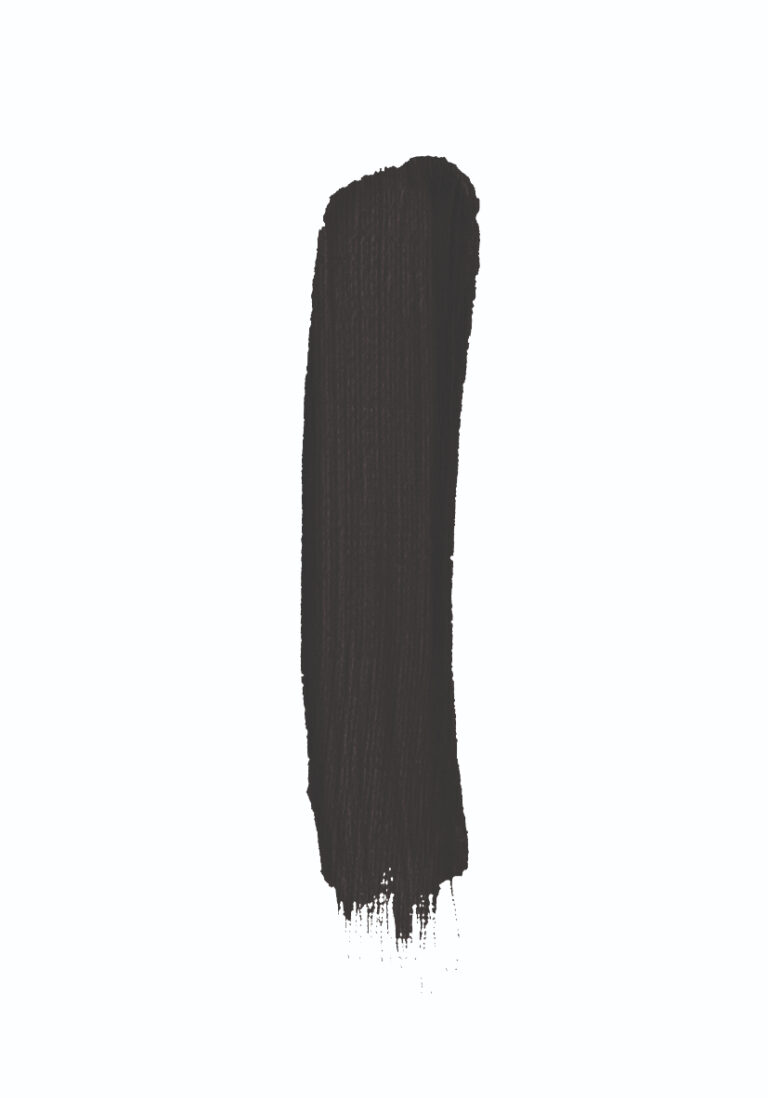 Minimalistisches Design mit schwarzem Pinselstrich