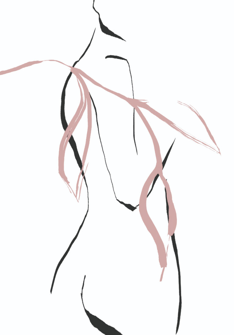 Minimalistische Figur als Line-Art