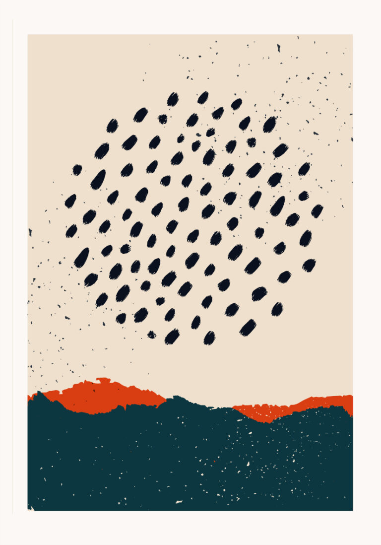 Abstraktes Grafikposter mit geometrischen Formen