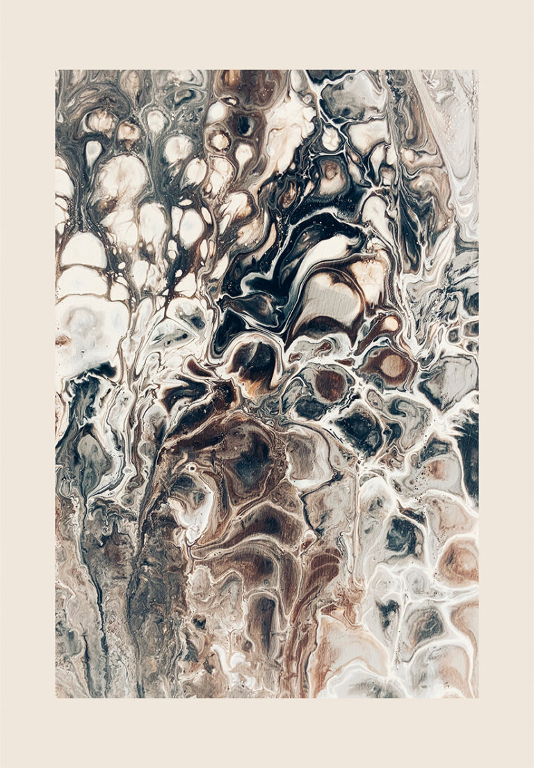 Acrylkunst in neutralen Tönen