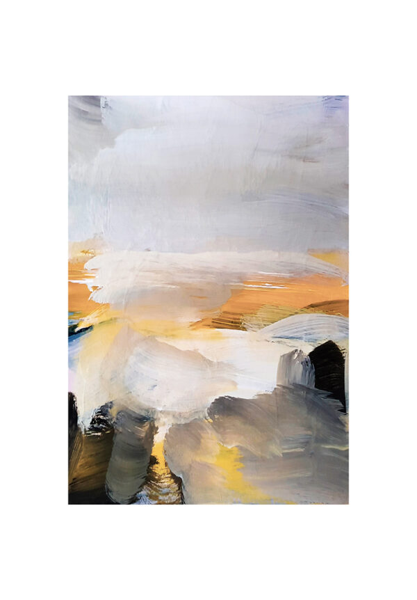 Abstrakte Landschaft mit goldenen Reflexen