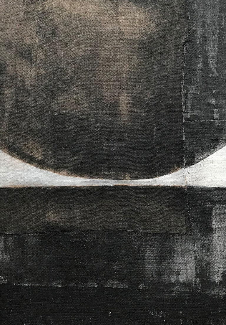 Minimalistisches Werk in Erdtönen
