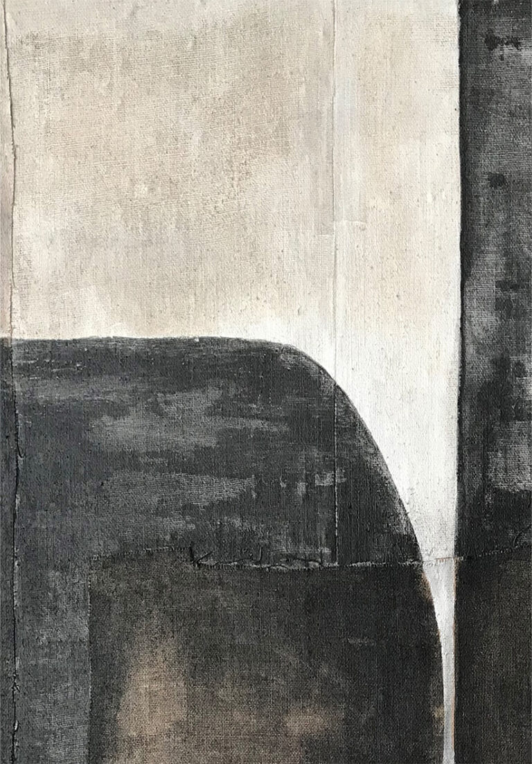 Abstraktes Werk in Graustufen mit Textur