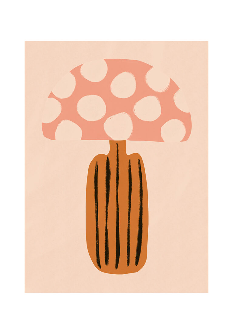 Abstrakte Illustration eines gefleckten Pilzes