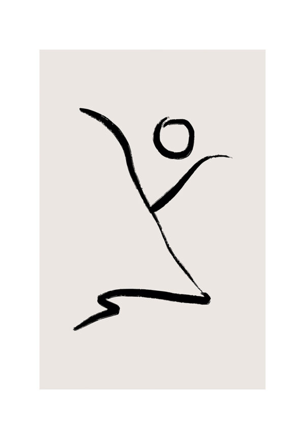 Minimalistische Tuschekunst mit spürbarer Bewegung