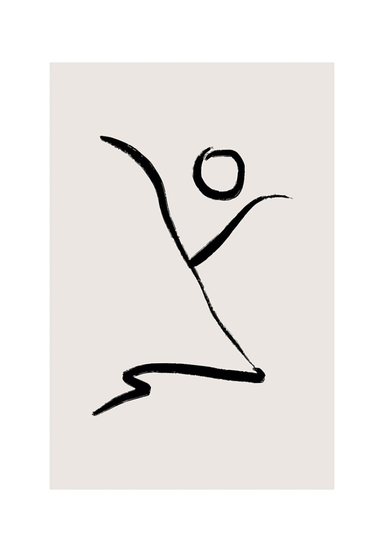 Minimalistische Tuschekunst mit spürbarer Bewegung