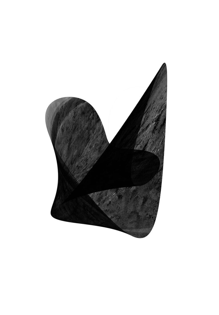 Monochrome, abstrakte geometrische Figur