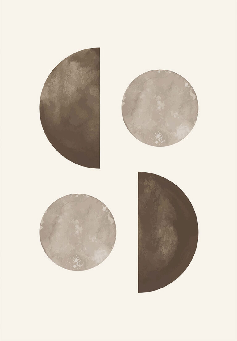 Minimalistisches Design mit erdiger Palette