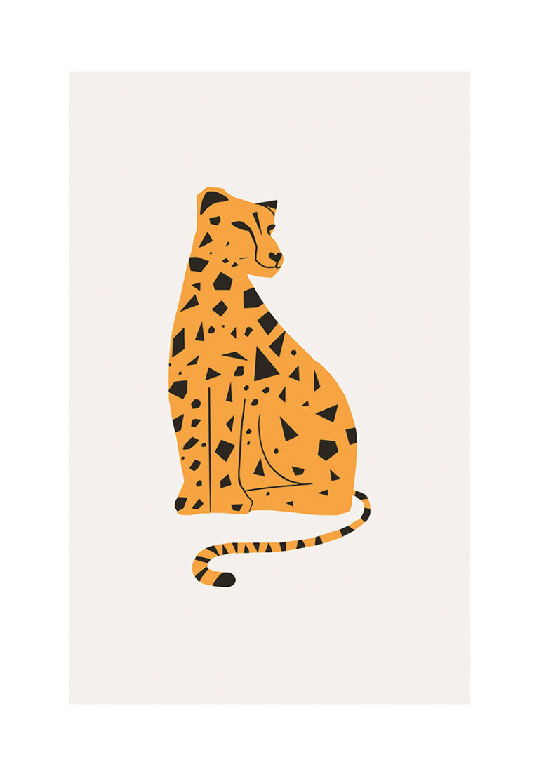 Geometrische Gepard-Illustration im modernen Stil