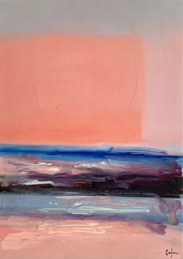 Abstrakte Landschaft in Pastelltönen