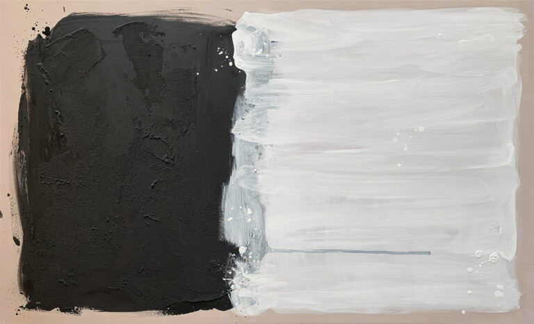 Kunst in Schwarz-Weiß auf Leinwand