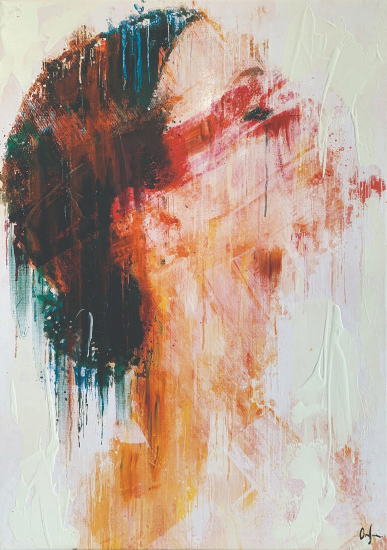 Expressionistische Leinwand als Porträt