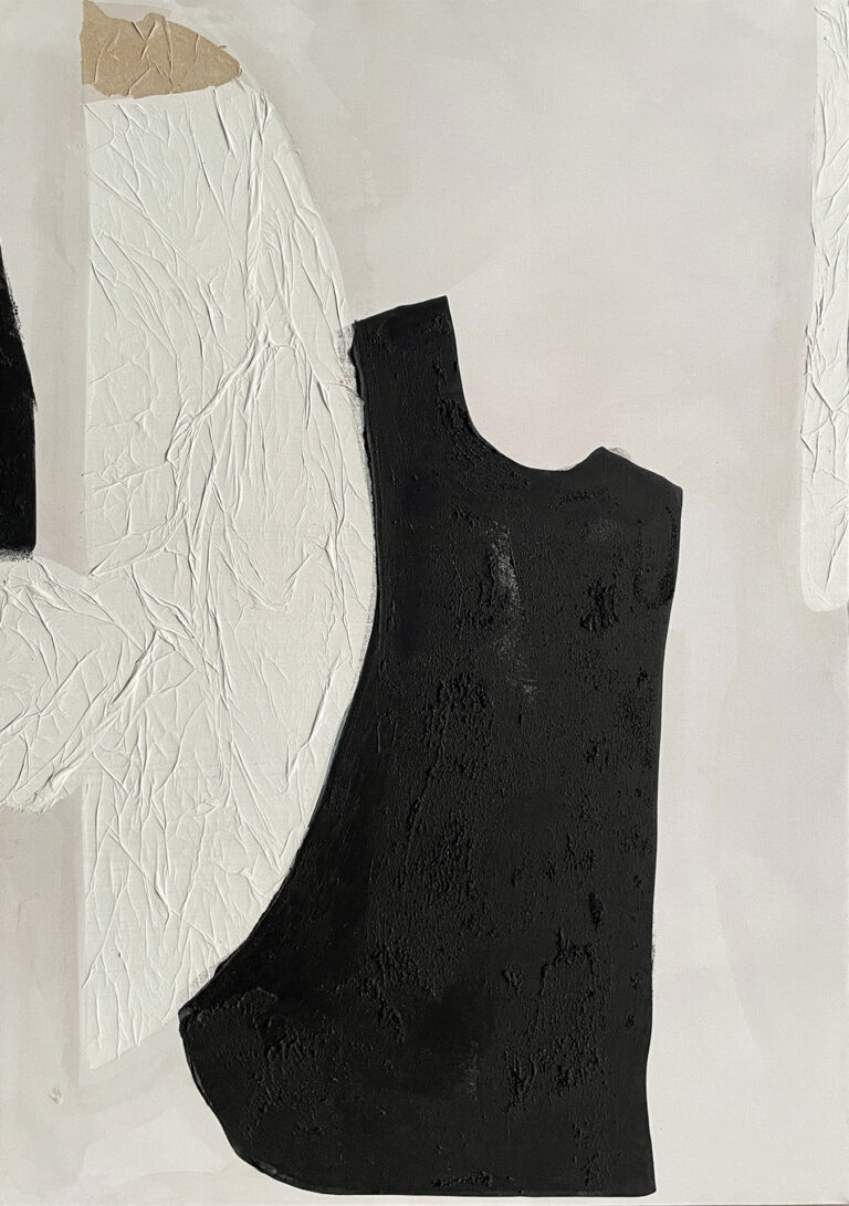 Strukturierte Kunst in Schwarz-Weiß