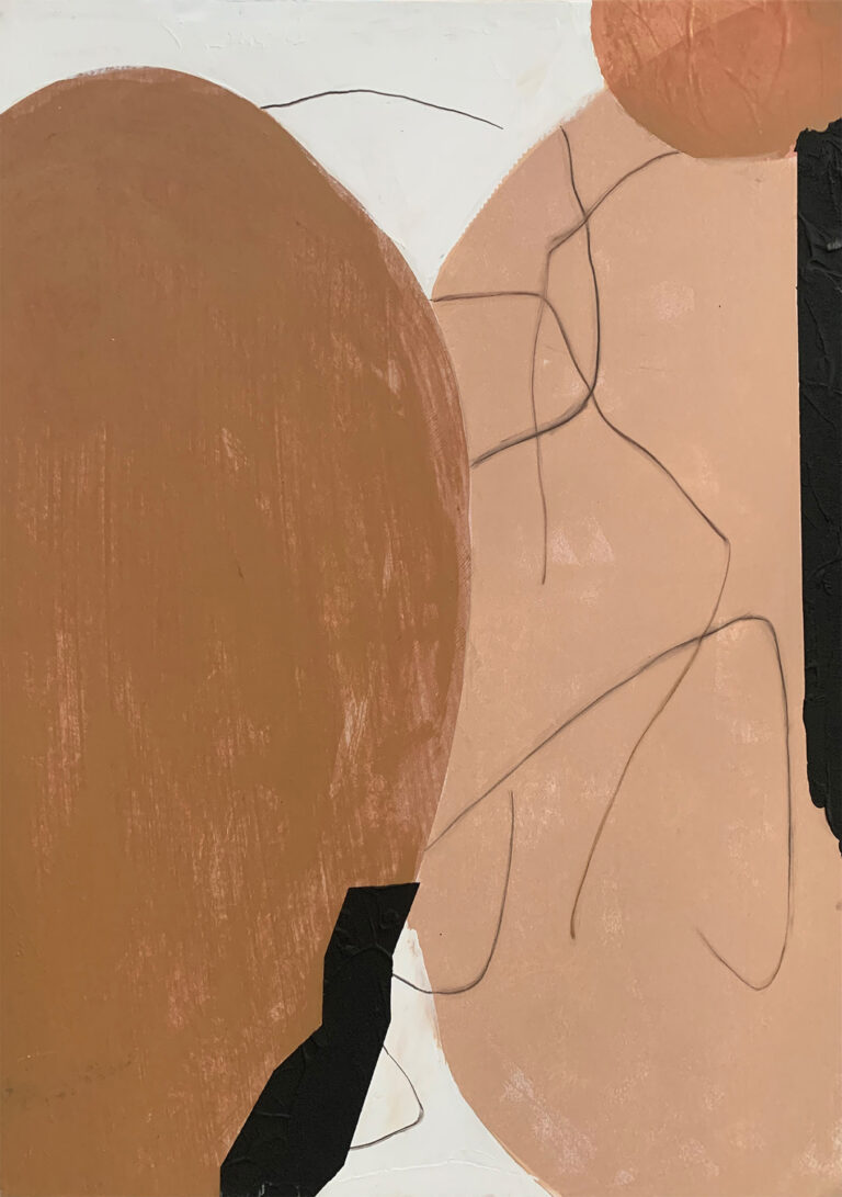 Minimalistische Kunst in erdiger Farbpalette
