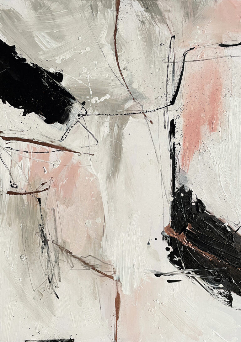 Moderne Kunstkomposition in neutraler Palette