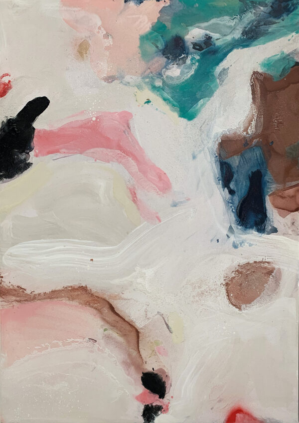Gemälde in Pastellpalette und Erdtönen