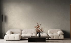 Wohnzimmer Bouclé